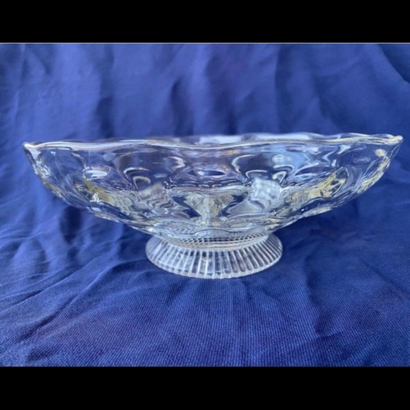 Vintage Anchor Hocking Bubble clear Glass Large SERVING Bowl 8 7/8” WIDE - Picture 3 of 3